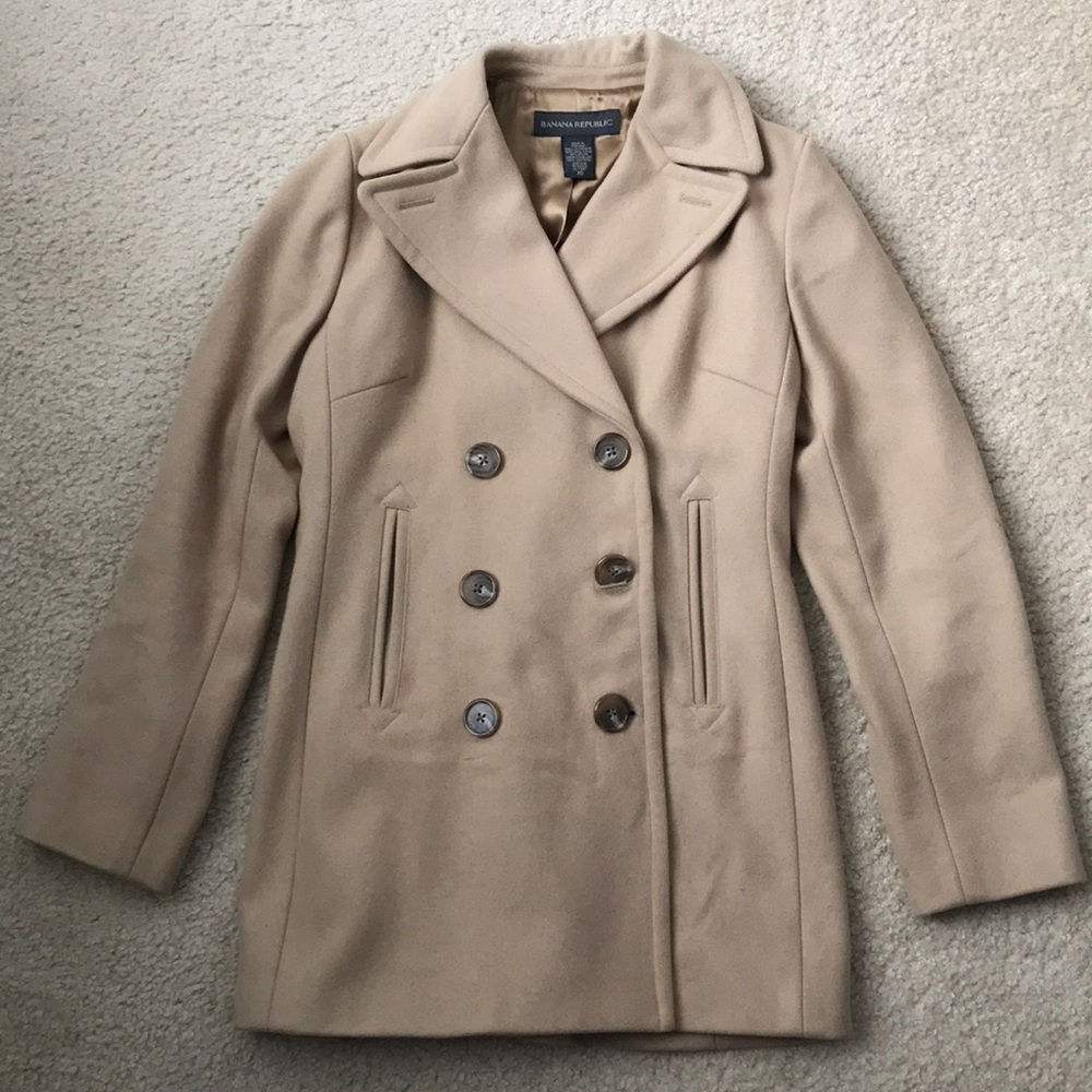 Banana republic XS wool pea coat